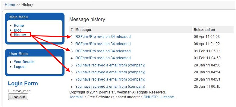 RSMail! Print button on history message